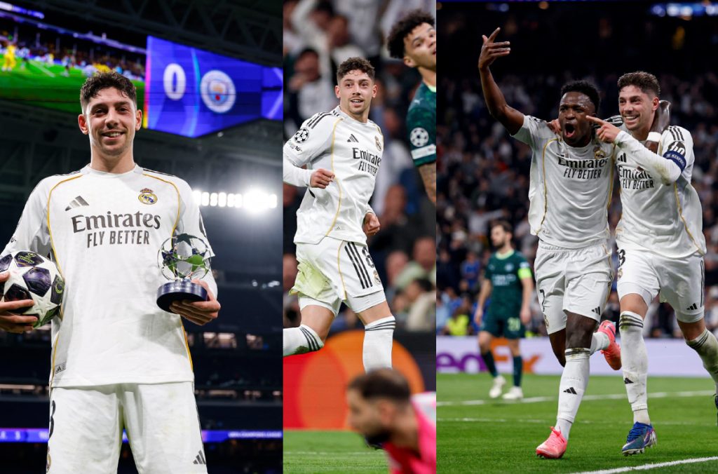Valverde hat trick Real Madrid Manchester City